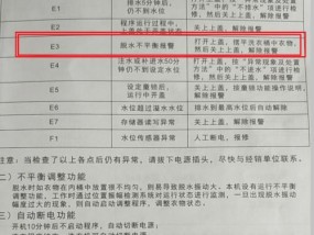 金铃洗衣机故障E3原因及常见维修方法详解（金铃洗衣机故障E3的解决办法）